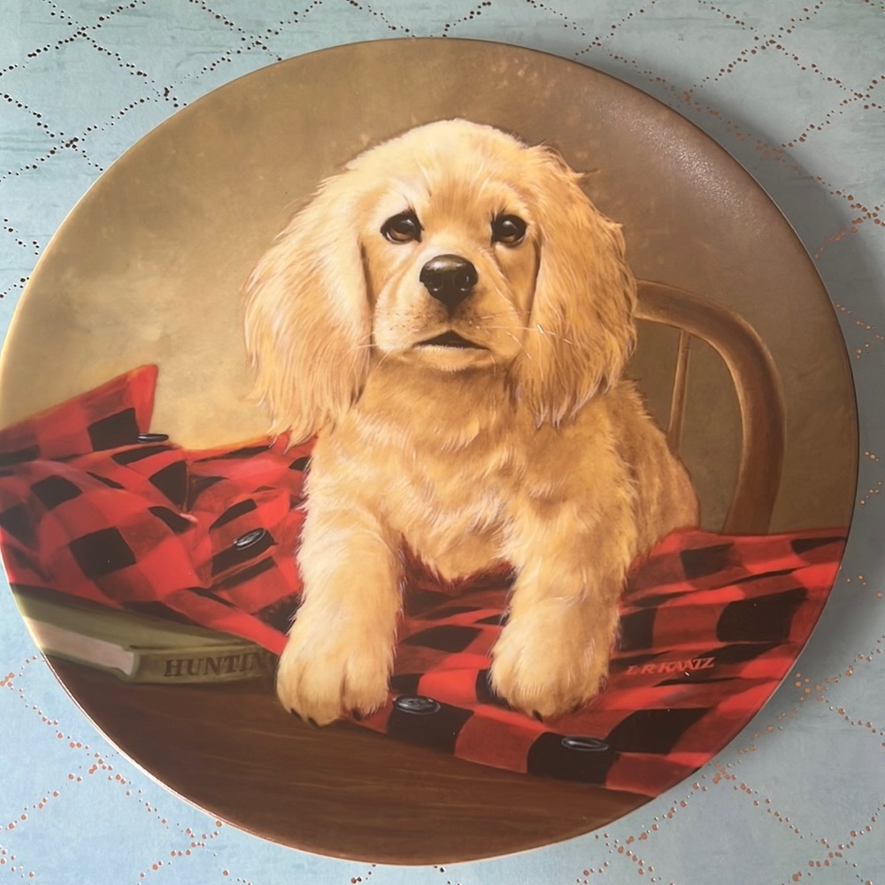 "Shirt Tales” The Cocker Spaniel Collector Plate LYNN KAATZ - 1988 - Knowles